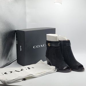 Coach Moto OT BTE Suede Black size 8 BNIB